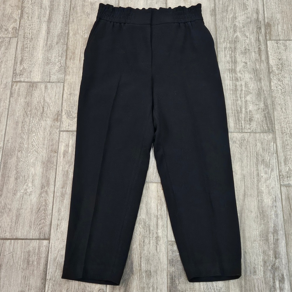 Wilfred Aritzia Trousers Size 10 Black High Waist Tapered Elastic Waist Pants